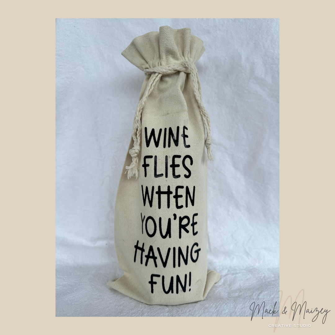 Wine gift bags with message