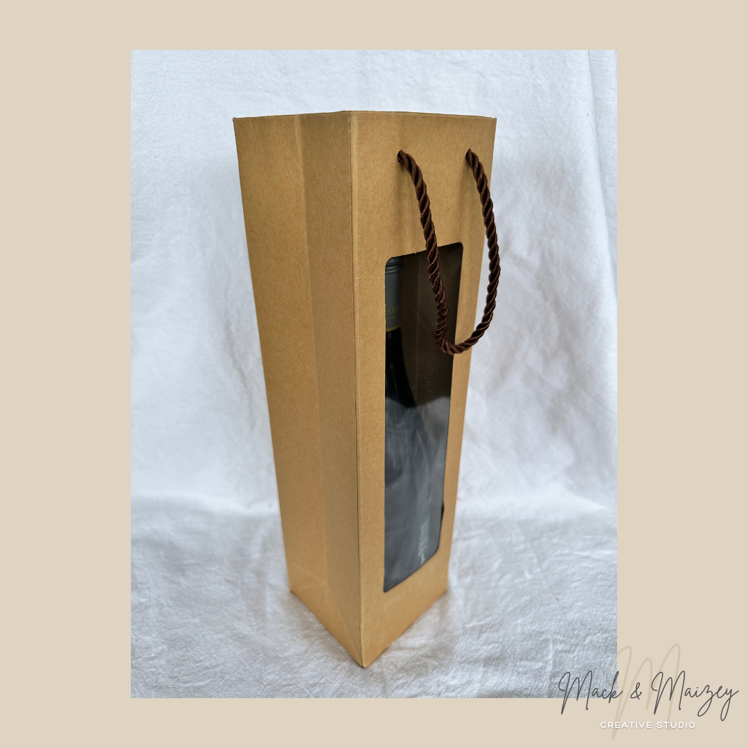Wine gift bags with message