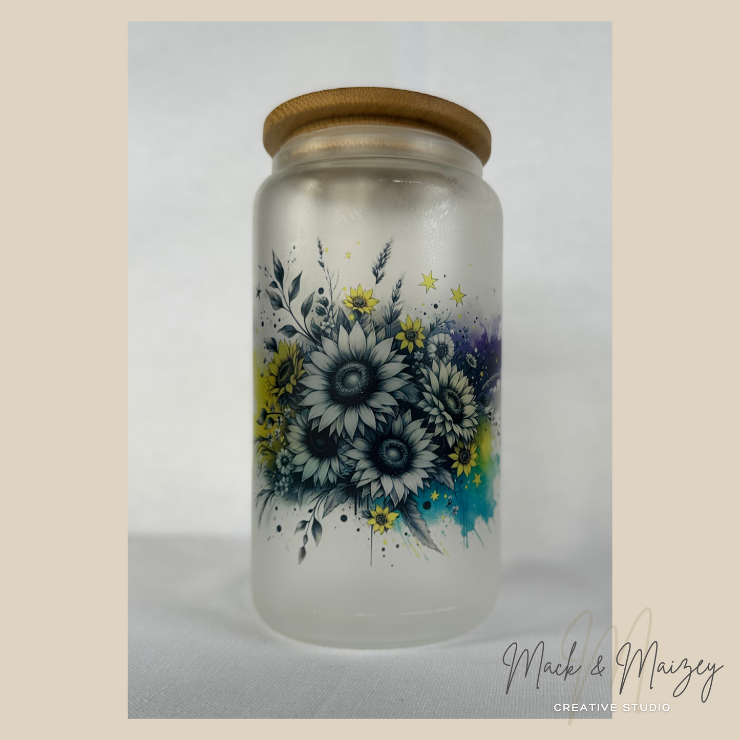 Flower Bomb - Frost glass can